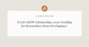 DAAD GROW Scholarships 2026: Funding for Researchers from Developing Countries