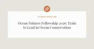 Ocean Futures Fellowship 2026: Train to Lead in Ocean Conservation