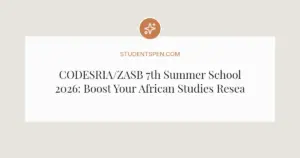 CODESRIA/ZASB 7th Summer School 2026: Boost Your African Studies Research