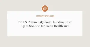 TELUS Community Board Funding 2026: Up to $20,000 for Youth Health and Education