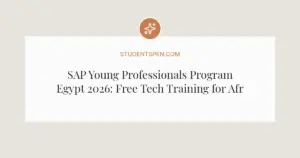 SAP Young Professionals Program Egypt 2026: Free Tech Training for African Graduates