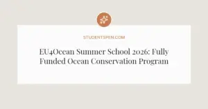 EU4Ocean Summer School 2026: Fully Funded Ocean Conservation Program
