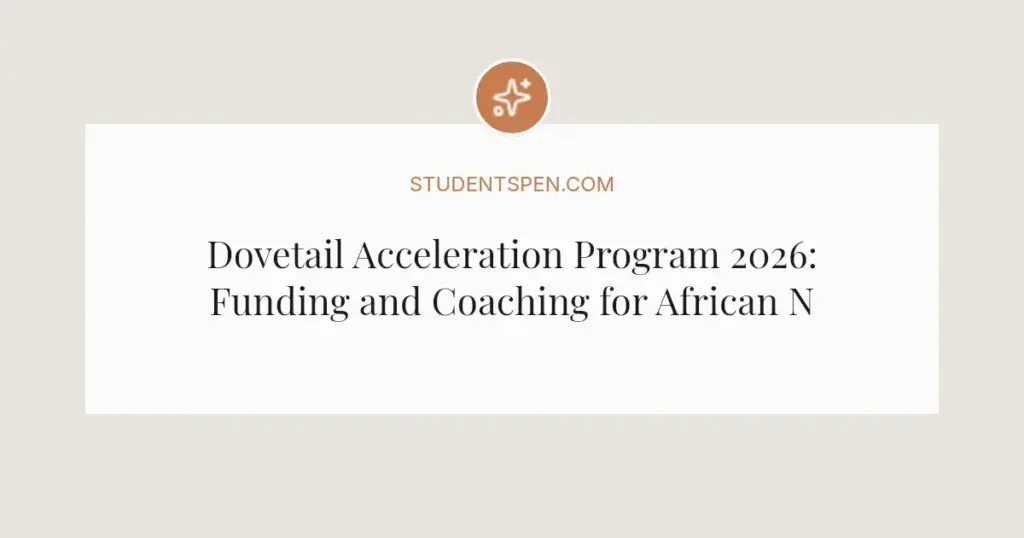 Dovetail Acceleration Program 2026: Funding and Coaching for African Nonprofits
