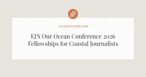 EJN Our Ocean Conference 2026 Fellowships for Coastal Journalists