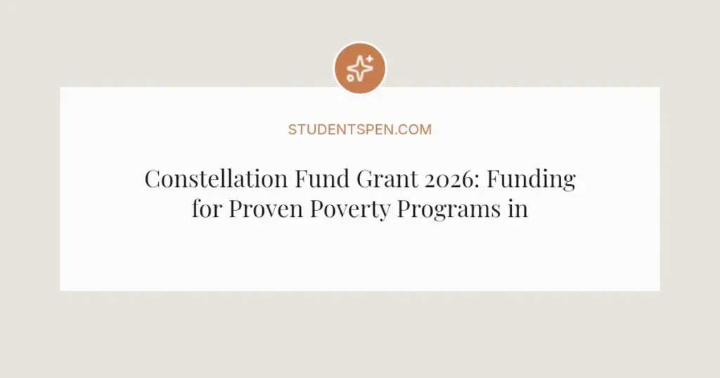 Constellation Fund Grant 2026: Funding for Proven Poverty Programs in Minnesota