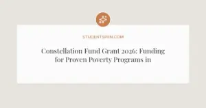 Constellation Fund Grant 2026: Funding for Proven Poverty Programs in Minnesota