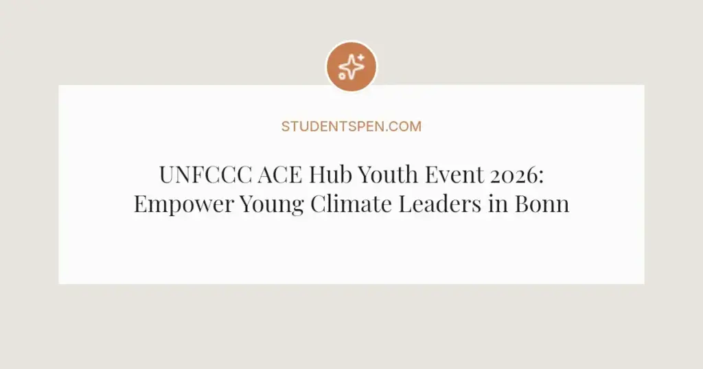 UNFCCC ACE Hub Youth Event 2026: Empower Young Climate Leaders in Bonn