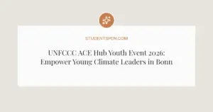 UNFCCC ACE Hub Youth Event 2026: Empower Young Climate Leaders in Bonn