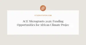 ACE Microgrants 2026: Funding Opportunities for African Climate Projects