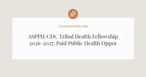 ASPPH/CDC Tribal Health Fellowship 2026-2027: Paid Public Health Opportunity