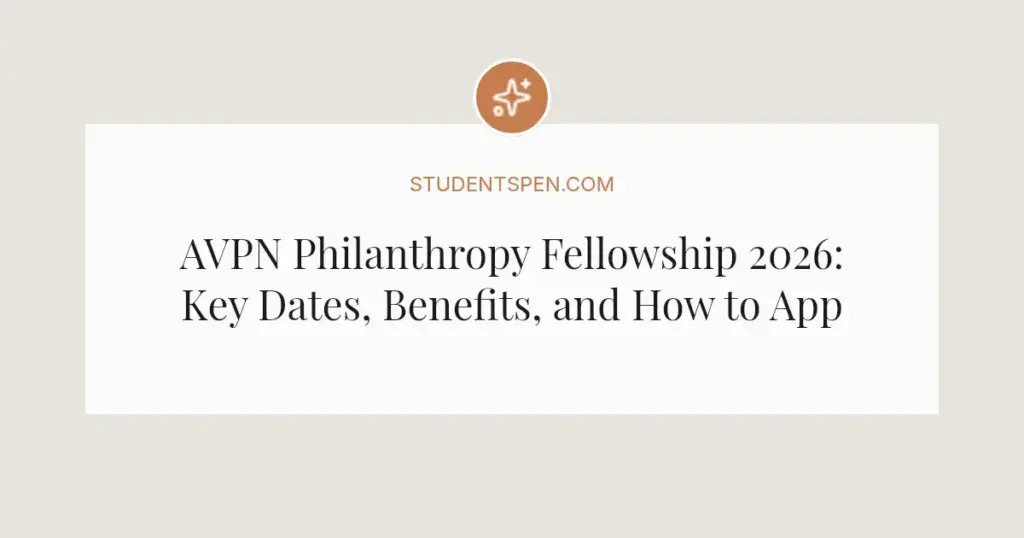 AVPN Philanthropy Fellowship 2026: Key Dates, Benefits, and How to Apply