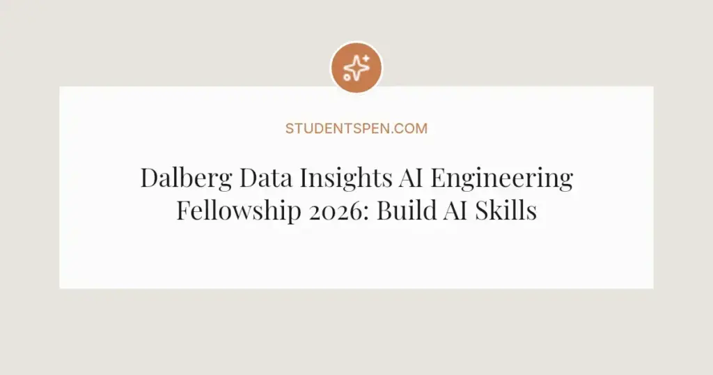 Dalberg Data Insights AI Engineering Fellowship 2026: Build AI Skills for Global Impact