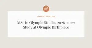 MSc in Olympic Studies 2026-2027: Study at Olympic Birthplace