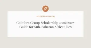 Coimbra Group Scholarship 2026/2027: Guide for Sub-Saharan African Researchers