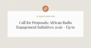Call for Proposals: African Radio Engagement Initiatives 2026 – Up to $2,500 Grants