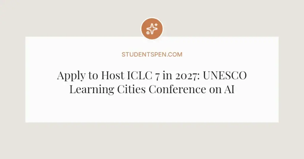 Apply to Host ICLC 7 in 2027: UNESCO Learning Cities Conference on AI