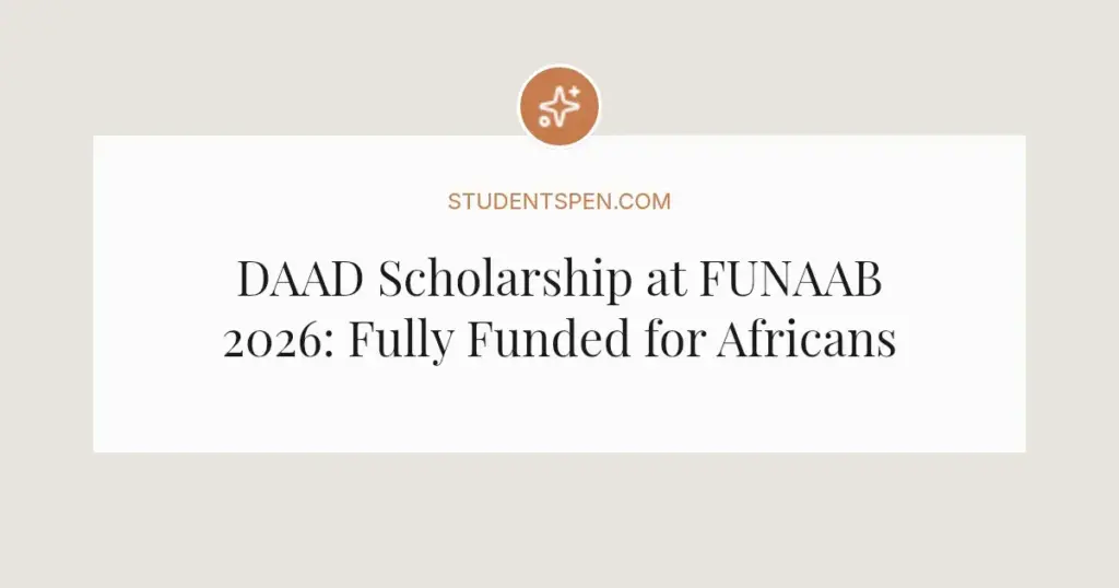 DAAD Scholarship at FUNAAB 2026: Fully Funded for Africans