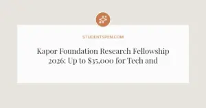 Kapor Foundation Research Fellowship 2026: Up to $35,000 for Tech and AI Projects