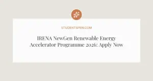 IRENA NewGen Renewable Energy Accelerator Programme 2026: Apply Now