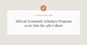 African Economic Scholars Program 2026: Join the 4th Cohort