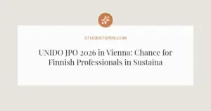 UNIDO JPO 2026 in Vienna: Chance for Finnish Professionals in Sustainability