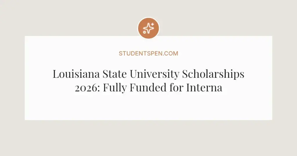 Louisiana State University Scholarships 2026: Fully Funded for International Students