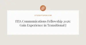 ITJA Communications Fellowship 2026: Gain Experience in Transitional Justice