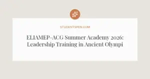 ELIAMEP-ACG Summer Academy 2026: Leadership Training in Ancient Olympia