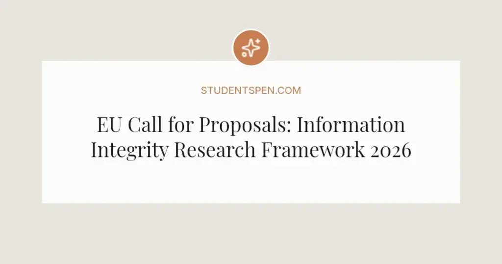 EU Call for Proposals: Information Integrity Research Framework 2026