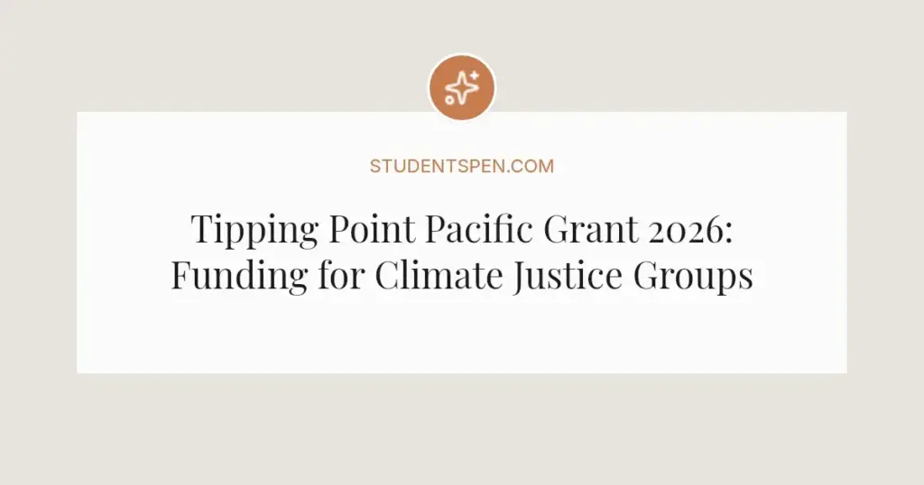 Tipping Point Pacific Grant 2026: Funding for Climate Justice Groups