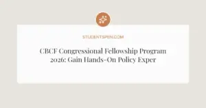 CBCF Congressional Fellowship Program 2026: Gain Hands-On Policy Experience