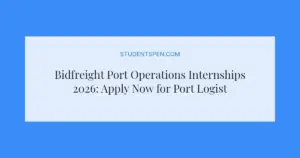 Bidfreight Port Operations Internships 2026: Apply Now for Port Logistics Roles