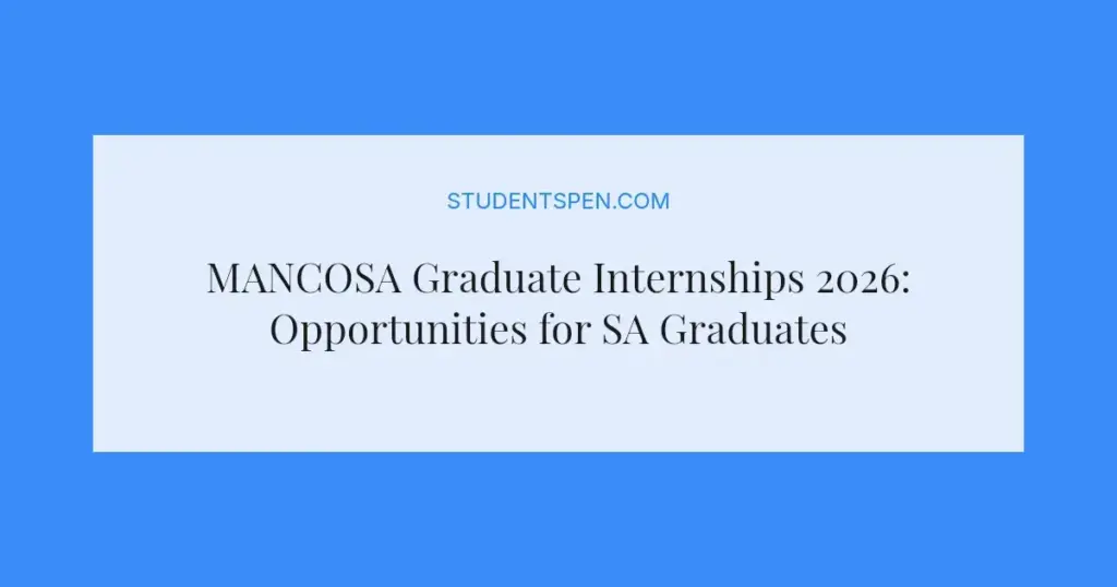 MANCOSA Graduate Internships 2026: Opportunities for SA Graduates
