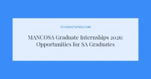 MANCOSA Graduate Internships 2026: Opportunities for SA Graduates