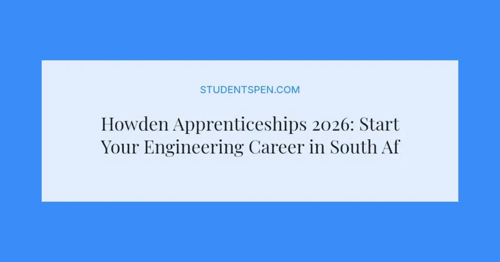 Howden Apprenticeships 2026: Start Your Engineering Career in South Africa