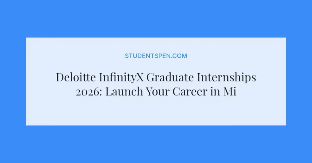 Deloitte InfinityX Graduate Internships 2026: Launch Your Career in Midrand