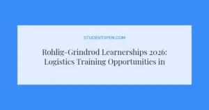 Rohlig-Grindrod Learnerships 2026: Logistics Training Opportunities in South Africa