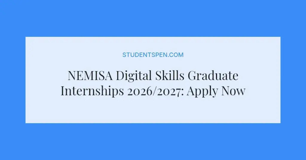 NEMISA Digital Skills Graduate Internships 2026/2027: Apply Now