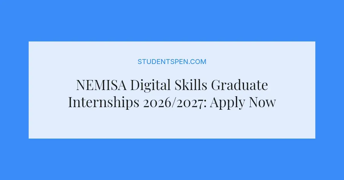NEMISA Digital Skills Graduate Internships 2026/2027: Apply Now ...