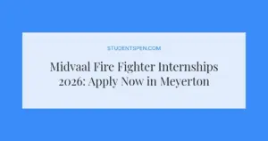 Midvaal Fire Fighter Internships 2026: Apply Now in Meyerton