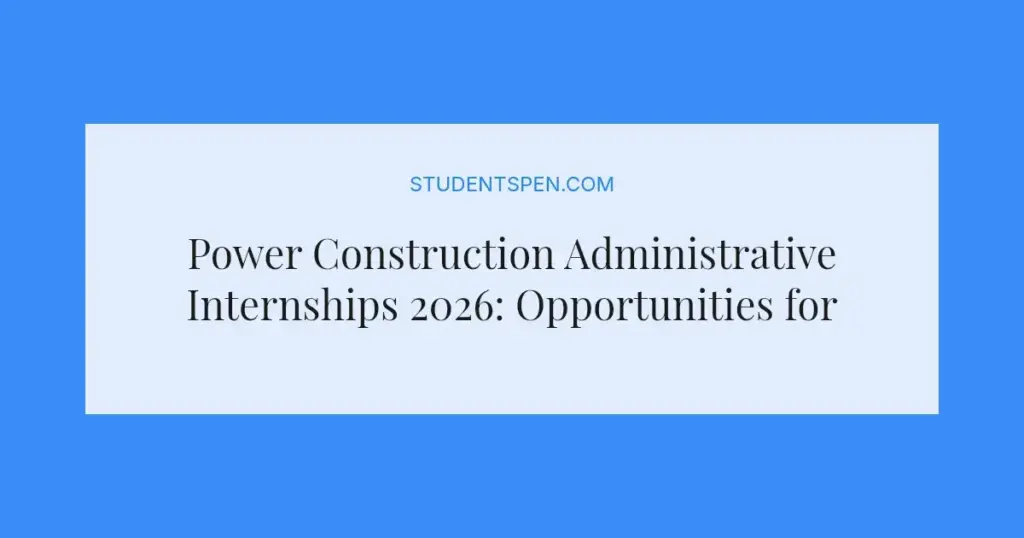 Power Construction Administrative Internships 2026: Opportunities for Western Cape Youth