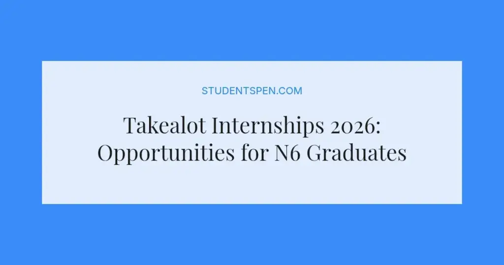 Takealot Internships 2026: Opportunities for N6 Graduates