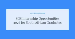 SGS Internship Opportunities 2026 for South African Graduates