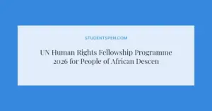 UN Human Rights Fellowship Programme 2026 for People of African Descent