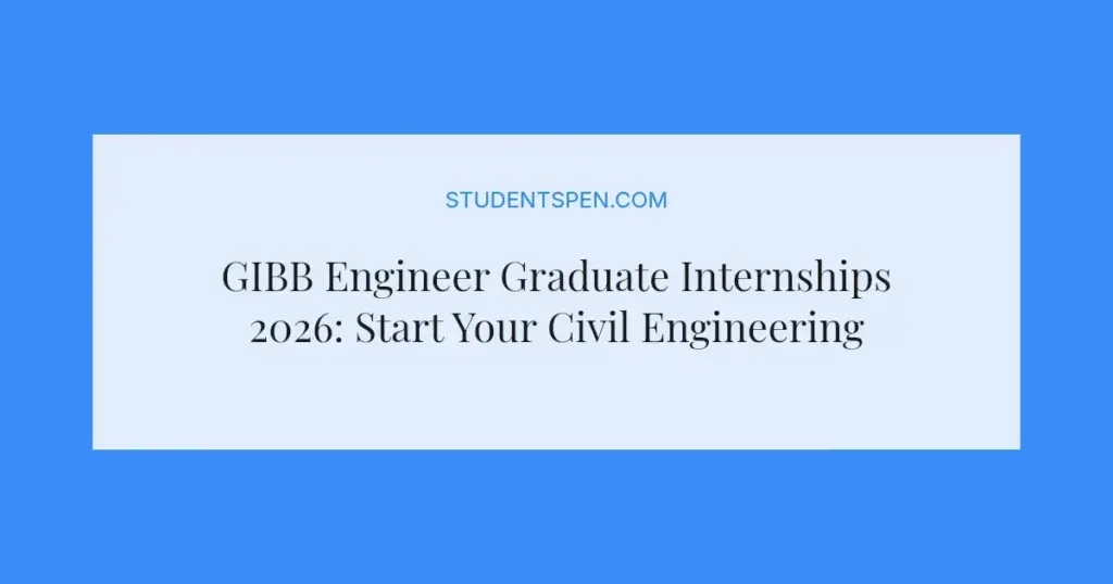GIBB Engineer Graduate Internships 2026: Start Your Civil Engineering Career