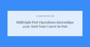 Bidfreight Port Operations Internships 2026: Start Your Career in Port Logistics
