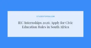 IEC Internships 2026: Apply for Civic Education Roles in South Africa