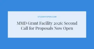 MMD Grant Facility 2026: Second Call for Proposals Now Open