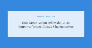 Your Green Action Fellowship 2026: Empower Young Climate Changemakers Online