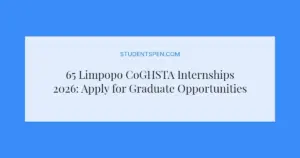 65 Limpopo CoGHSTA Internships 2026: Apply for Graduate Opportunities